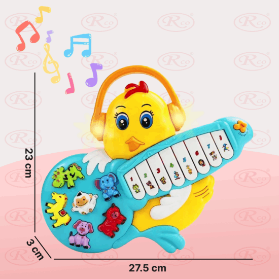 Jucarie interactiva bebe Mini Pianina Puisor cu sunete si lumini