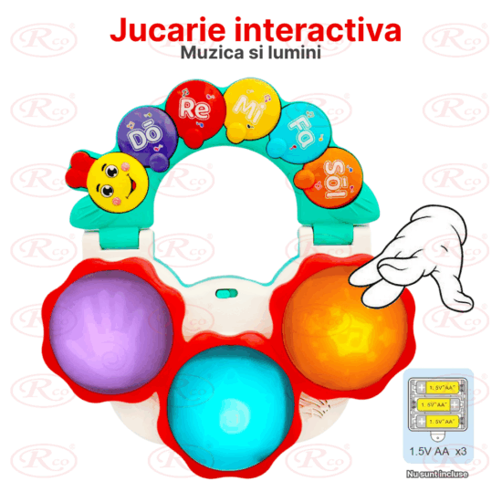 Jucarie interactiva bebe Mini Toba Omida cu lumini si muzica