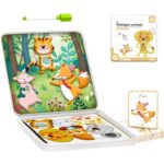 Puzzle magnetic cutie Formeaza Recunoaste Animalele Deseneaza