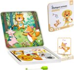 Puzzle magnetic cutie Formeaza Recunoaste Animalele Deseneaza