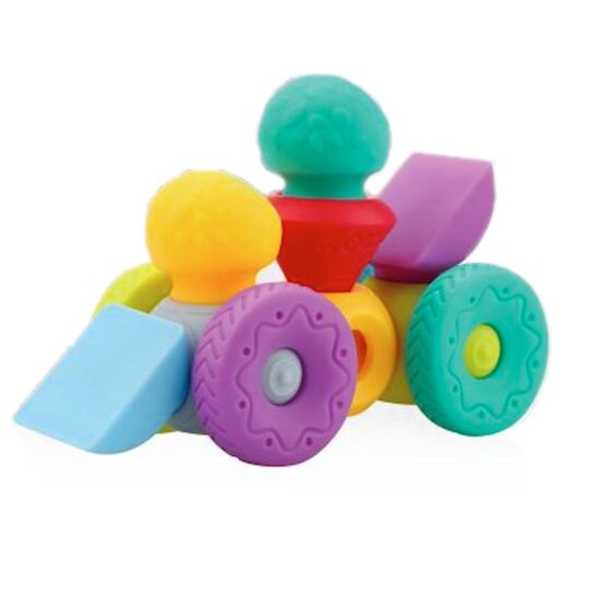 Set Jucarii bebe senzoriale Cuburi Forme cu cifre din silicon