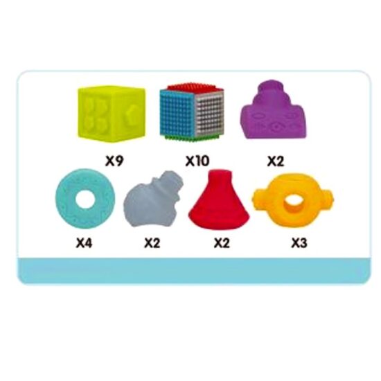 Set Jucarii bebe senzoriale Cuburi Forme cu cifre din silicon