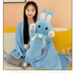 Set Perna lunga Patura din plus Jucarie Iepuras moale si pufos