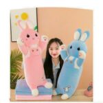 Set Perna lunga Patura din plus Jucarie Iepuras moale si pufos