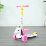 Trotineta copii cu Sunete Unicorn Scooter reglabil pe inaltimi