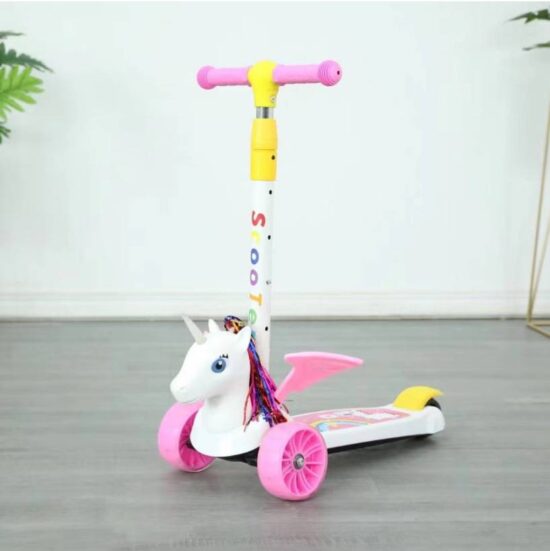 Trotineta copii cu Sunete Unicorn Scooter reglabil pe inaltimi