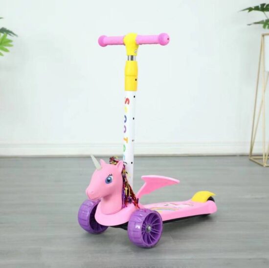 Trotineta copii cu Sunete Unicorn Scooter reglabil pe inaltimi