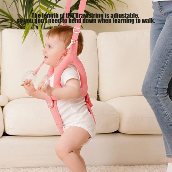 Ham bebe de mers Roz cu Suport de maini Ham de mana reglabil