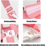 Ham bebe de mers Roz cu Suport de maini Ham de mana reglabil