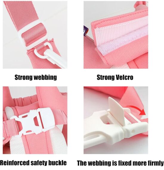 Ham bebe de mers Roz cu Suport de maini Ham de mana reglabil