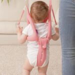 Ham bebe de mers Roz cu Suport de maini Ham de mana reglabil