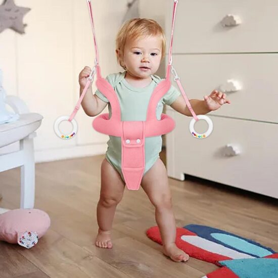 Ham bebe de mers Roz cu Suport de maini Ham de mana reglabil