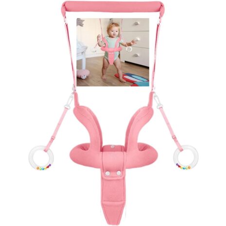 Ham bebe de mers Roz cu Suport de maini Ham de mana reglabil