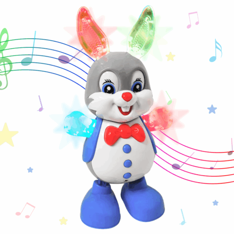 Jucarie interactiva bebe Iepurasul dansator cu Lumini si Muzica