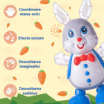 Jucarie interactiva bebe Iepurasul dansator cu Lumini si Muzica