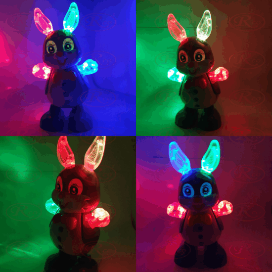 Jucarie interactiva bebe Iepurasul dansator cu Lumini si Muzica