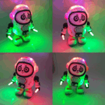 Jucarie interactiva bebe Panda Cosmonaut cu Lumini si Muzica