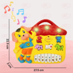 Jucarie interactiva bebe Pianina galbena Catelus cu lumini