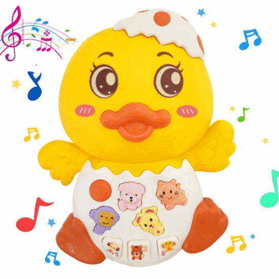 Jucarie interactiva copii Ratusca muzicala cu animale si lumina Jucarie interactiva copii Ratusca muzicala cu animale si lumina