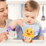 Jucarie interactiva copii Ratusca muzicala cu animale si lumina