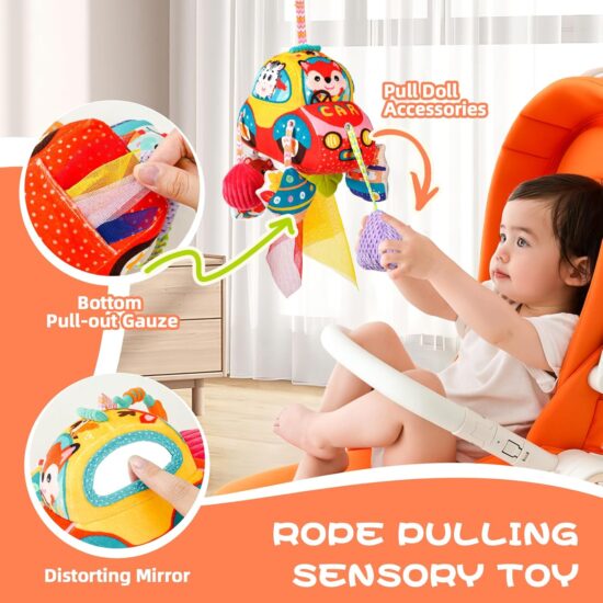 Jucarie senzoriala bebe Masinuta moale pentru dentitie Sozzy