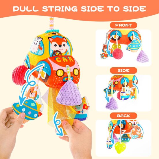 Jucarie senzoriala bebe Masinuta moale pentru dentitie Sozzy