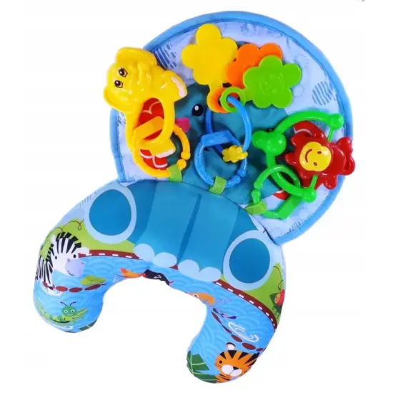 Perna pentru burtica si cap Elefantul cu accesorii bebe Zornaitori