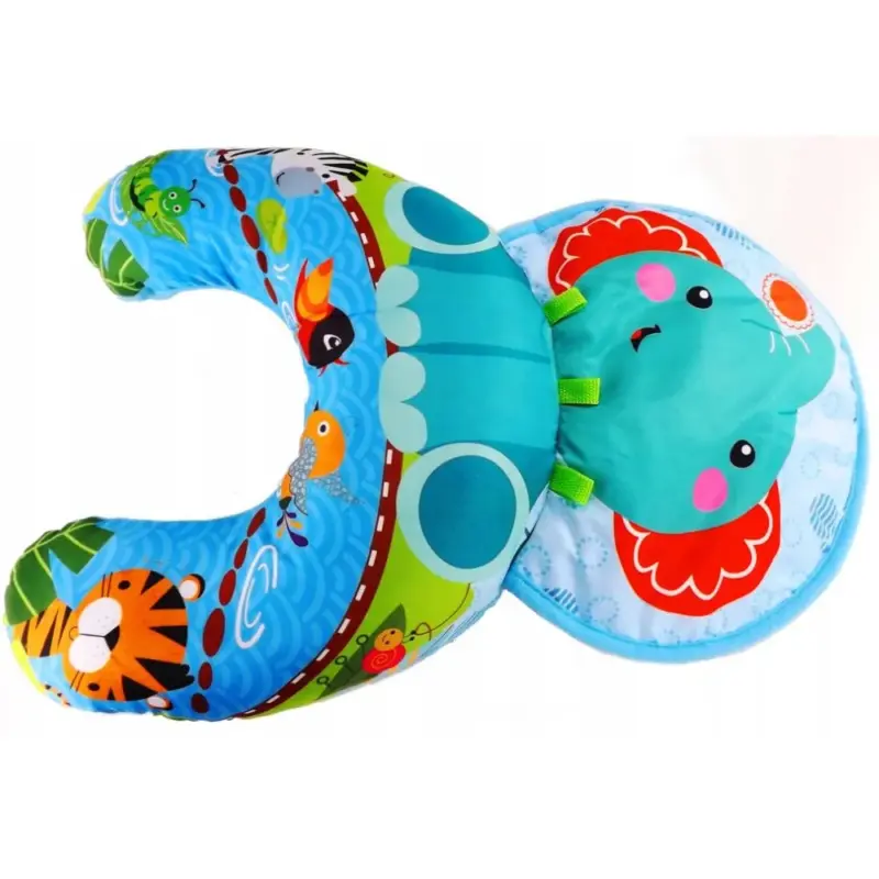 Perna pentru burtica si cap Elefantul cu accesorii bebe Zornaitori