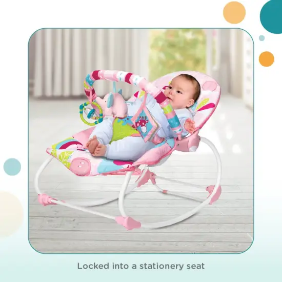 Scaun cu vibratii Leagan Balansoar Muzical accesorizat bebelusi