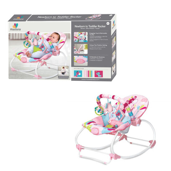 Scaun cu vibratii Leagan Balansoar Muzical accesorizat bebelusi