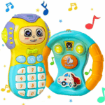 Set 2 Jucarii interactive bebe Telefon Volan cu lumini si sunete