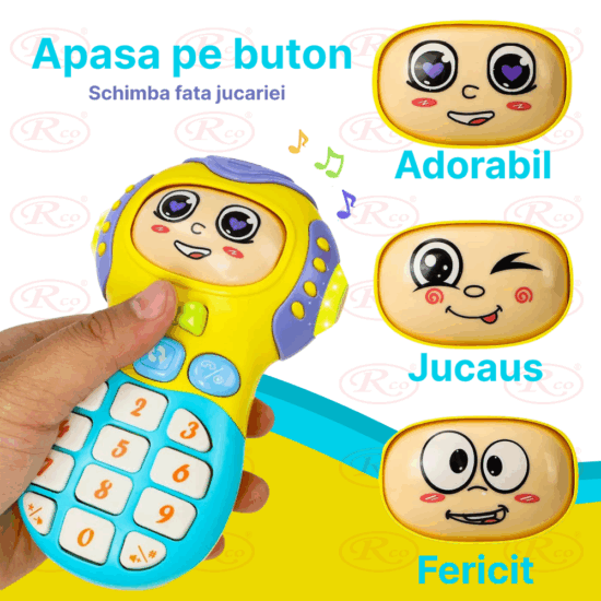 Set 2 Jucarii interactive bebe Telefon Volan cu lumini si sunete