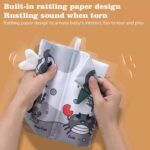 Set 3 Carti textile senzoriale pentru bebelusi Imagini Alb-Negru