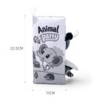 Set 3 Carti textile senzoriale pentru bebelusi Imagini Alb-Negru