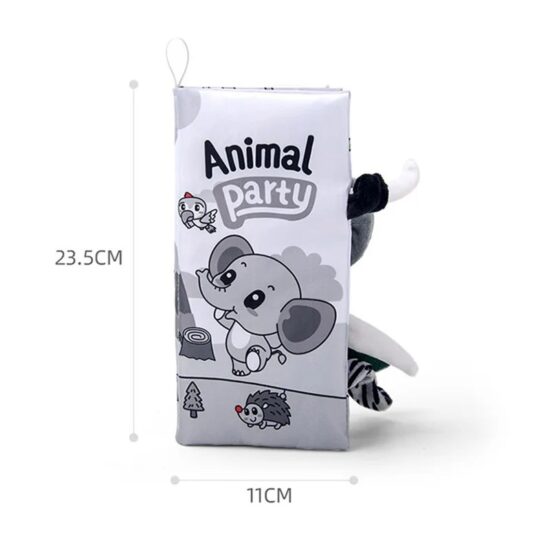 Set 3 Carti textile senzoriale pentru bebelusi Imagini Alb-Negru