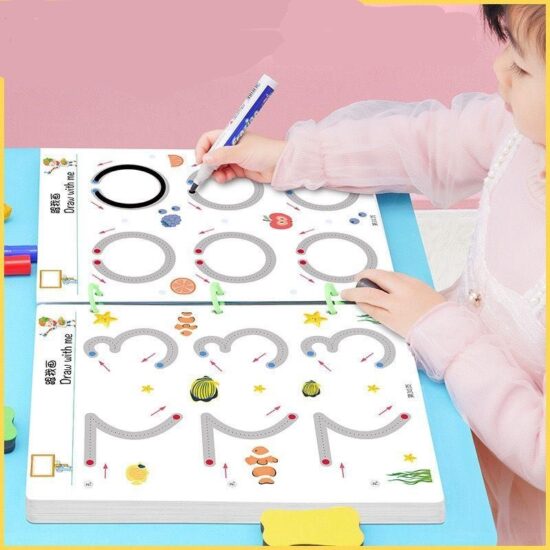 Cartea educativa Invata scrierea Caiet de lucru urmareste traseaza