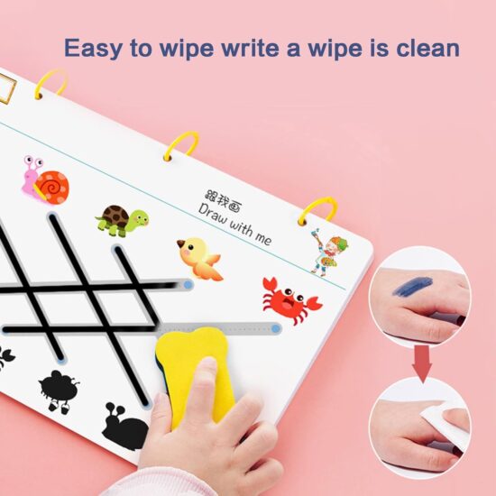 Cartea educativa Invata scrierea Caiet de lucru urmareste traseaza