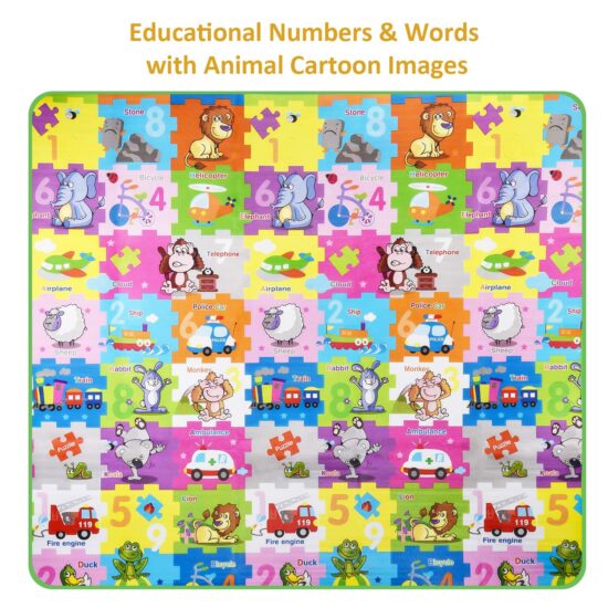 Covor Puzzle educativ termoizolant impermeabil 180x200x0.5 cm
