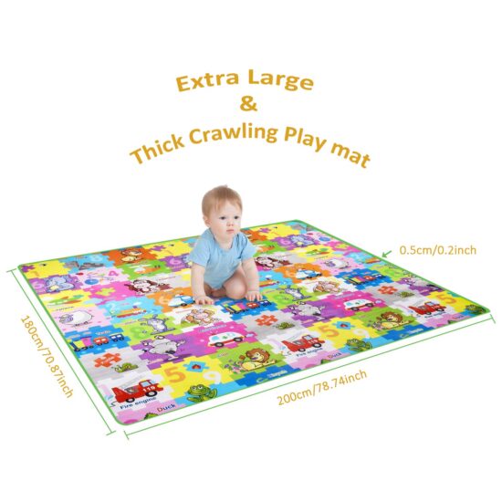 Covor Puzzle educativ termoizolant impermeabil 180x200x0.5 cm