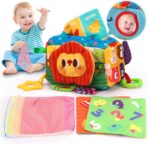 Cutiuta cu servetele moi ABCD Cub senzorial Activitati bebe