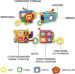 Cutiuta cu servetele moi ABCD Cub senzorial Activitati bebe