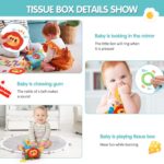 Cutiuta cu servetele moi ABCD Cub senzorial Activitati bebe