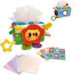 Cutiuta cu servetele moi ABCD Cub senzorial Activitati bebe