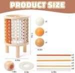 Joc Educativ Cilindru Montessori cu bile si betisoare din lemn