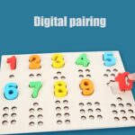 Joc Montessori Asociere Numarare Indemanare Culori si Cifre