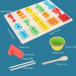 Joc Montessori Asociere Numarare Indemanare Culori si Cifre