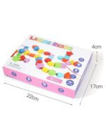 Joc de snuruit cu Forme geometrice din lemn 42 piese