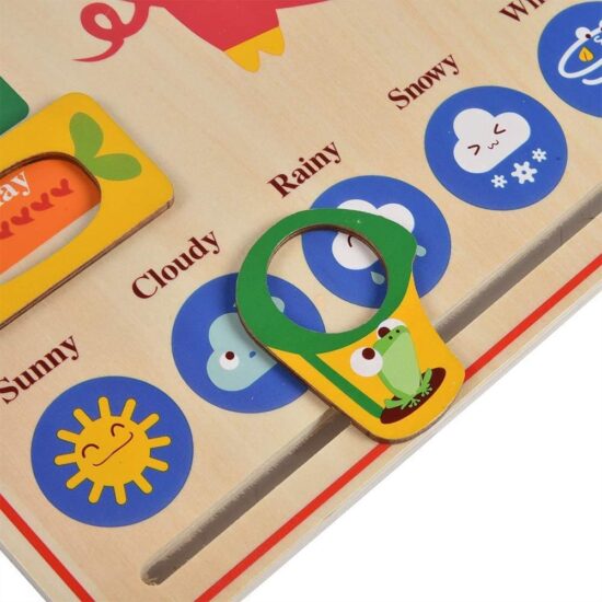 Joc multifuctional educativ Calendar cu Ceas Anotimpurile Zilele