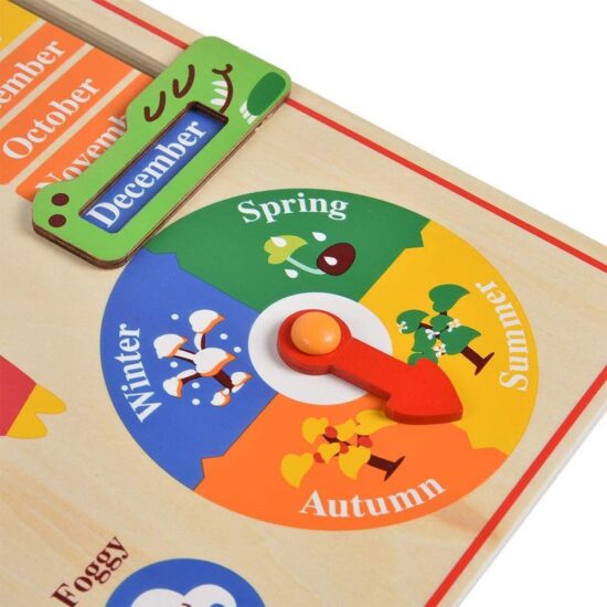 Joc multifuctional educativ Calendar cu Ceas Anotimpurile Zilele