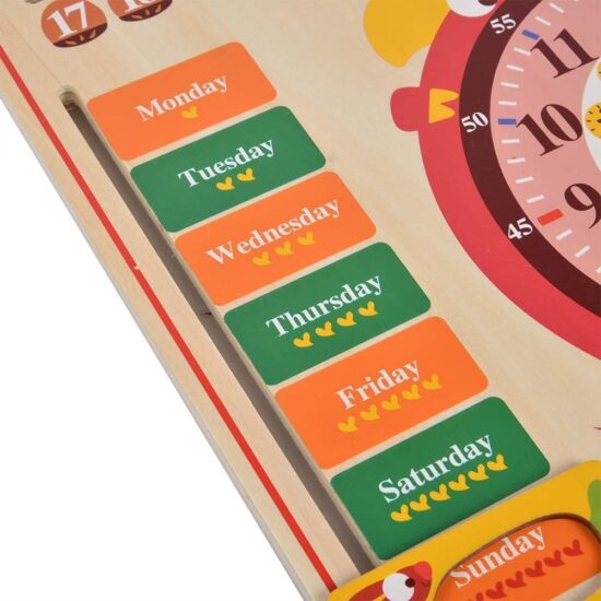 Joc multifuctional educativ Calendar cu Ceas Anotimpurile Zilele
